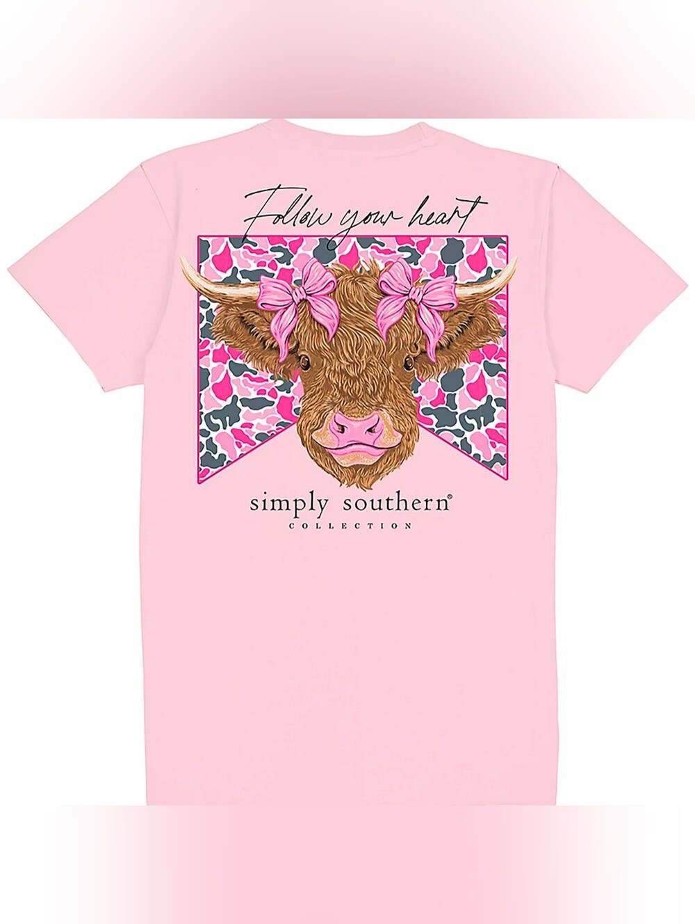 Various Sizes: Simply Southern Women's Follow Your Heart Graphic T-shirt-NWT